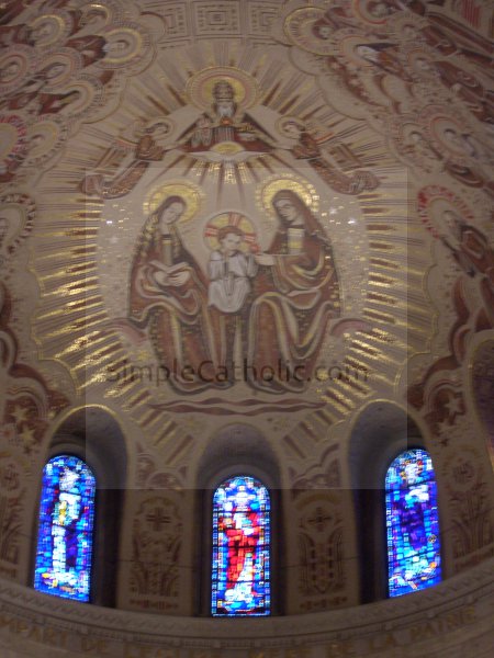 Ste Anne de Beaupre Ceiling Detail - Simple Catholic